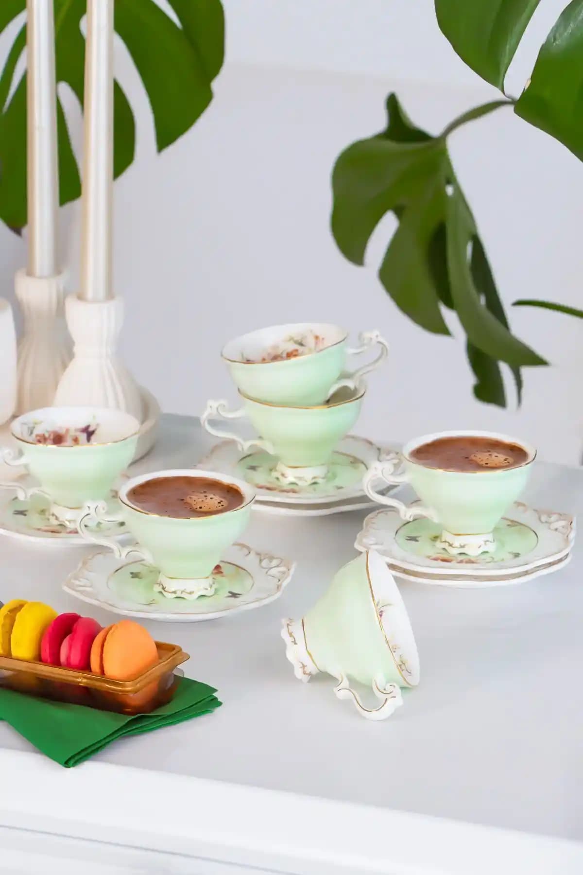 Kosova Zjn-002/3 Flower Altın Yalızlı 6 Kişilik Türk Kahvesi Fincan Takımı Özellikleri