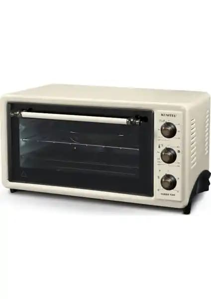 Kumtel 40 Lt Bej Rustik Fırın LX-3525: Çok Fonksiyonlu ve Estetik Tasarımlı Mutfak Aleti