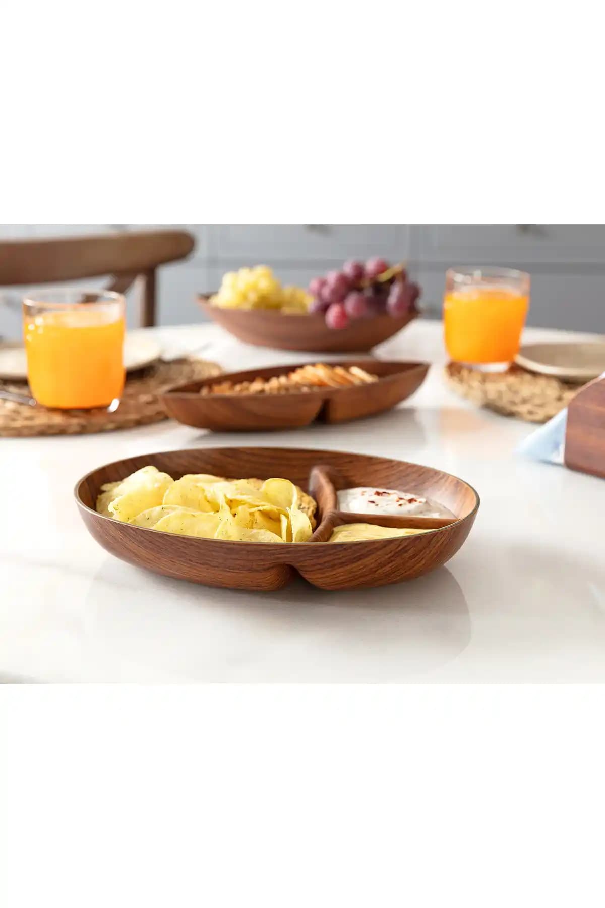 Madame Coco Angers Üç Bölmeli Oval Çerezlik: Şık ve Pratik Mutfak Dekorasyonu İçin Ideal