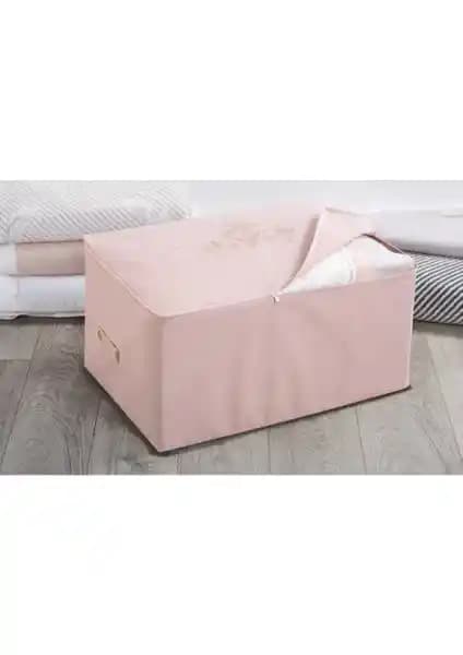 Madame Coco Çiçek Desen Varaklı Hurç Pudra Renkli Şık ve Dayanıklı Depolama Çözümü