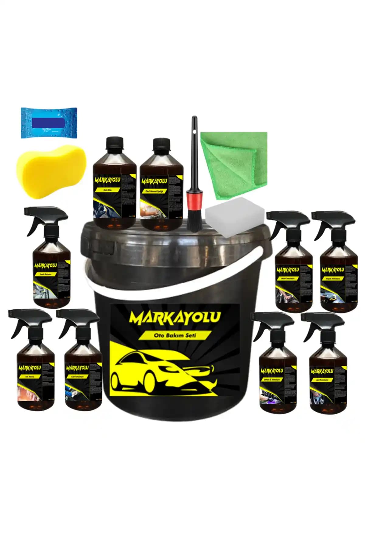 Markayolu 15 Parça Araç Temizlik ve Bakım Seti Detaylı Temizlik ve Parlatma Çözümü