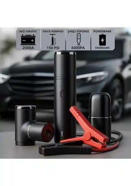 Mioji Mio 2 5in1 Çok Fonksiyonlu Araç Seti Akü Takviye ve Temizlik Çözümü
