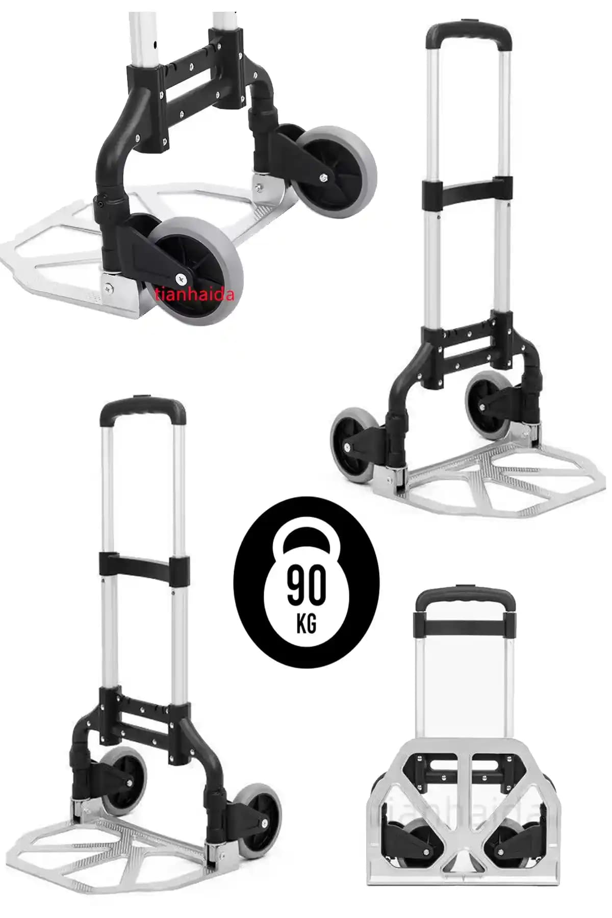 MOONSHOP Pro Seri 90 kg Kapasiteli Teleskopik Katlanır El Arabası Ürün Tanıtımı ve Özellikleri