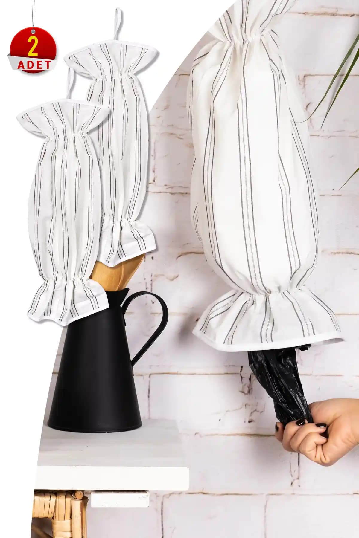 Morlay 2 Adet Poşetlik Mutfak Düzenleyici Organizer Bej Renkli Şık ve Dayanıklı