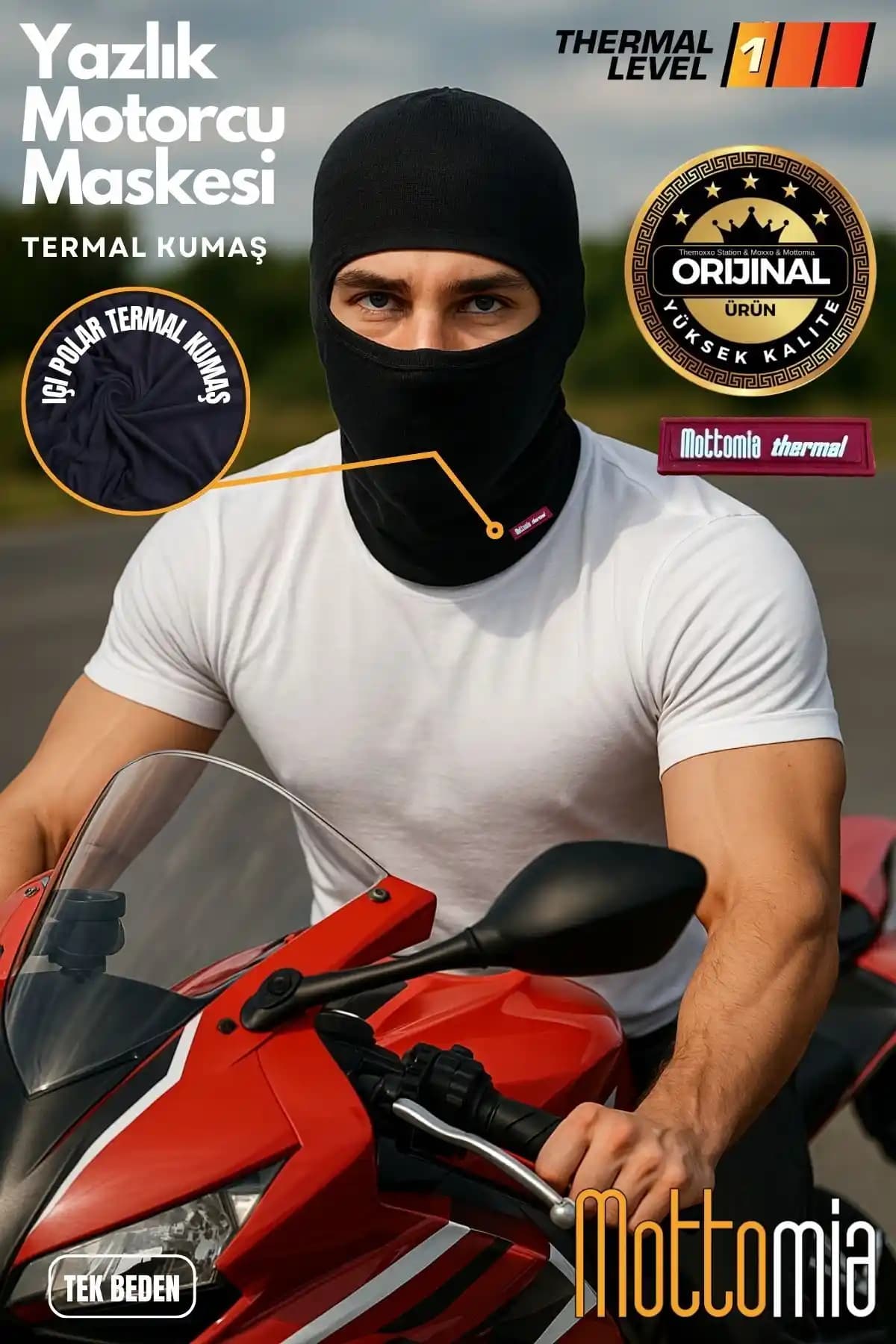 Motorcular ve Kuryeler İçin Çok Amaçlı Termal Rüzgar ve Soğuk Hava Maskesi