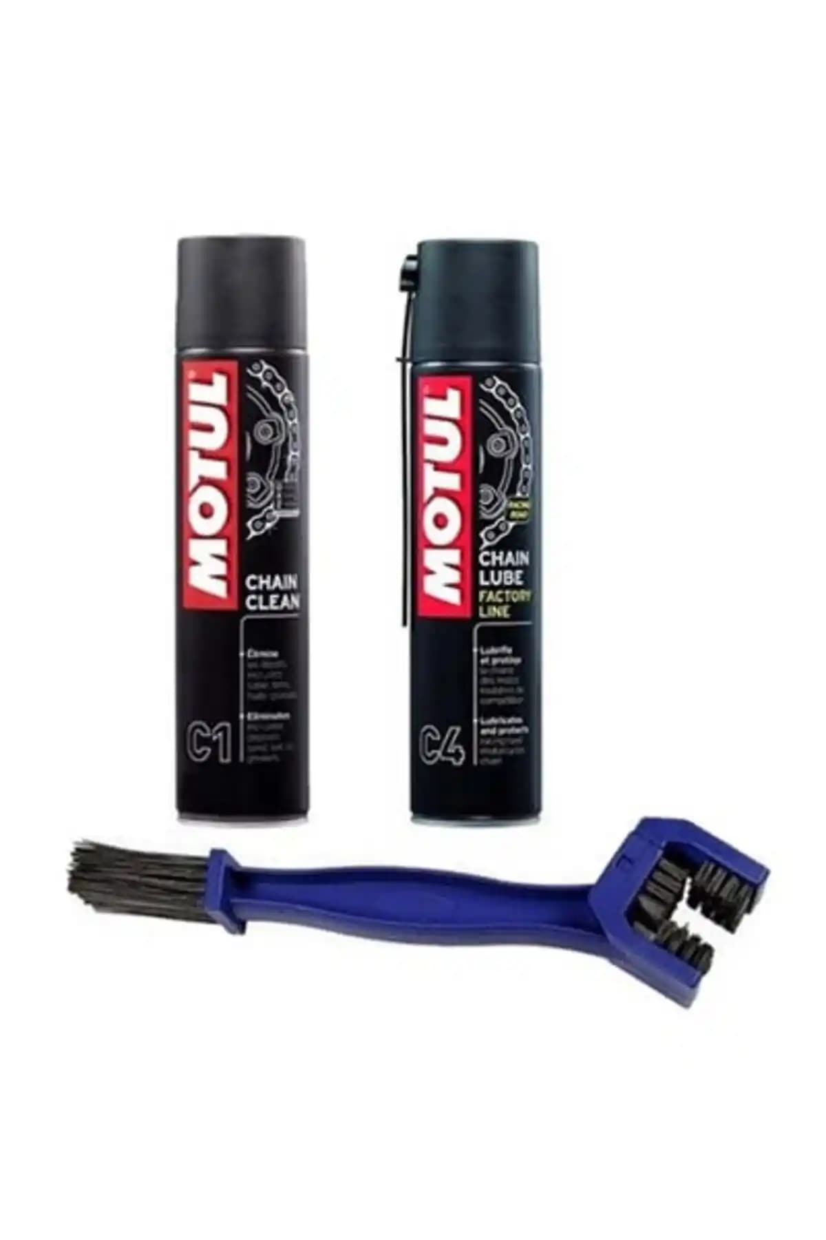 Motul Zincir Bakım Seti C1+C4 ve Temizleme Fırçası ile Uzun Ömürlü Zincir Bakımı