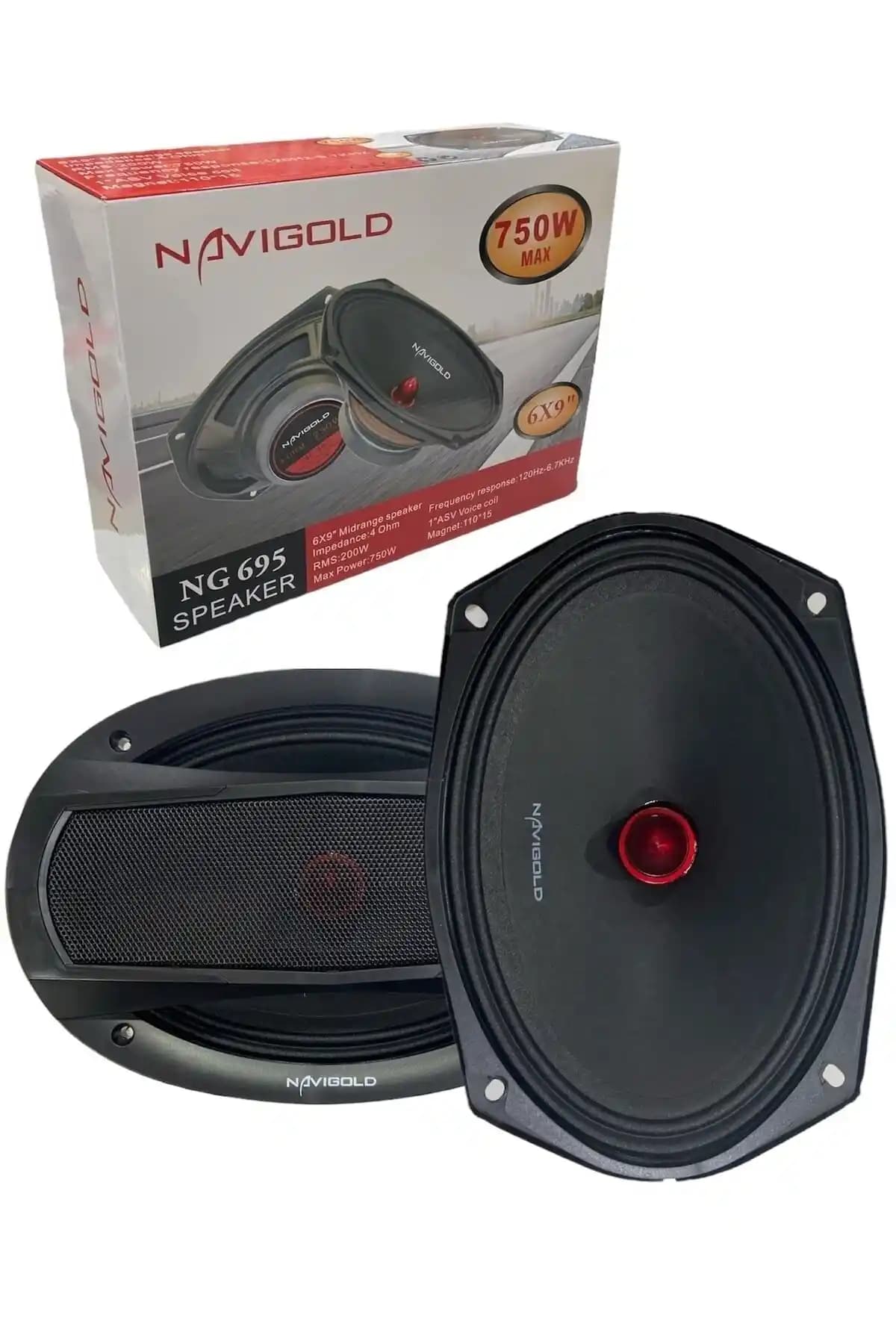 Navigold Ng695 650 Watt Güçlü Oval Midrange Amfi Araç İçi Ses Sistemleri