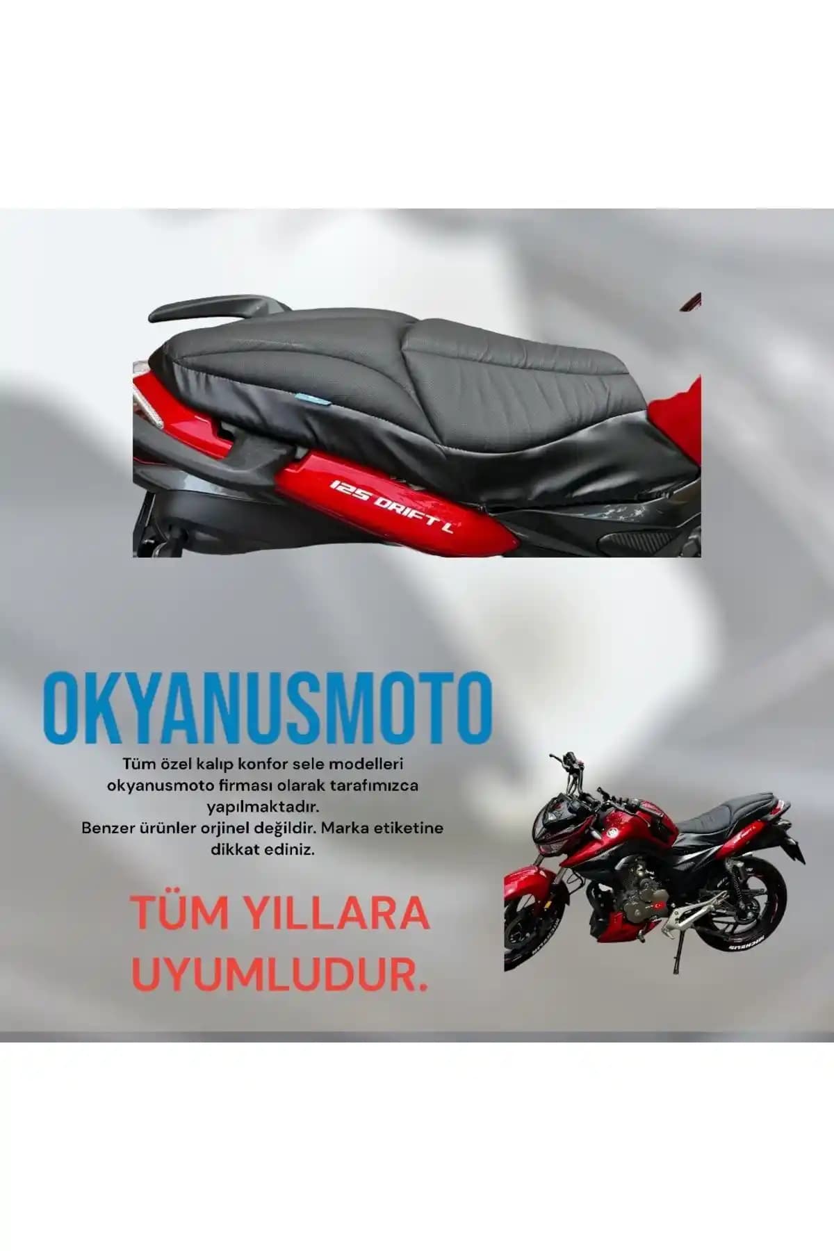OkyanusMoto Mondiel Drift L Konfor Sele: Ergonomik ve Dayanıklı Motosiklet Seleleri