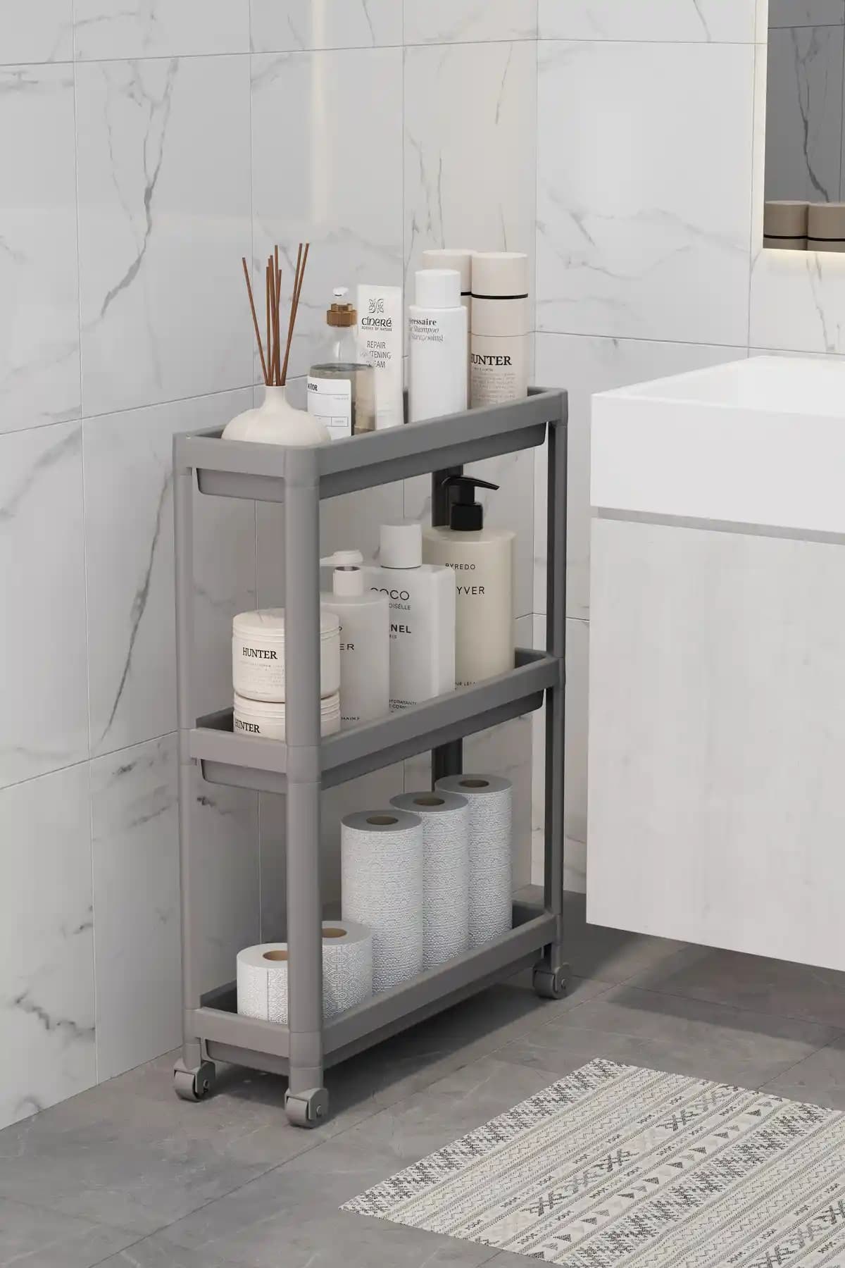 Omaş Çok Katlı Raf Ünitesi: Dayanıklı ve Pratik Ev ve Banyo Düzenleme Çözümü