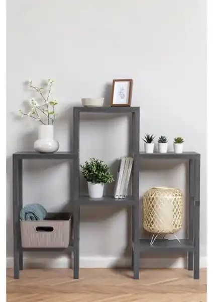 Omaş Ombeg Renkli Çiçeklik ve Raf Ünitesi Modern ve Çok Fonksiyonlu Dekorasyon Çözümü