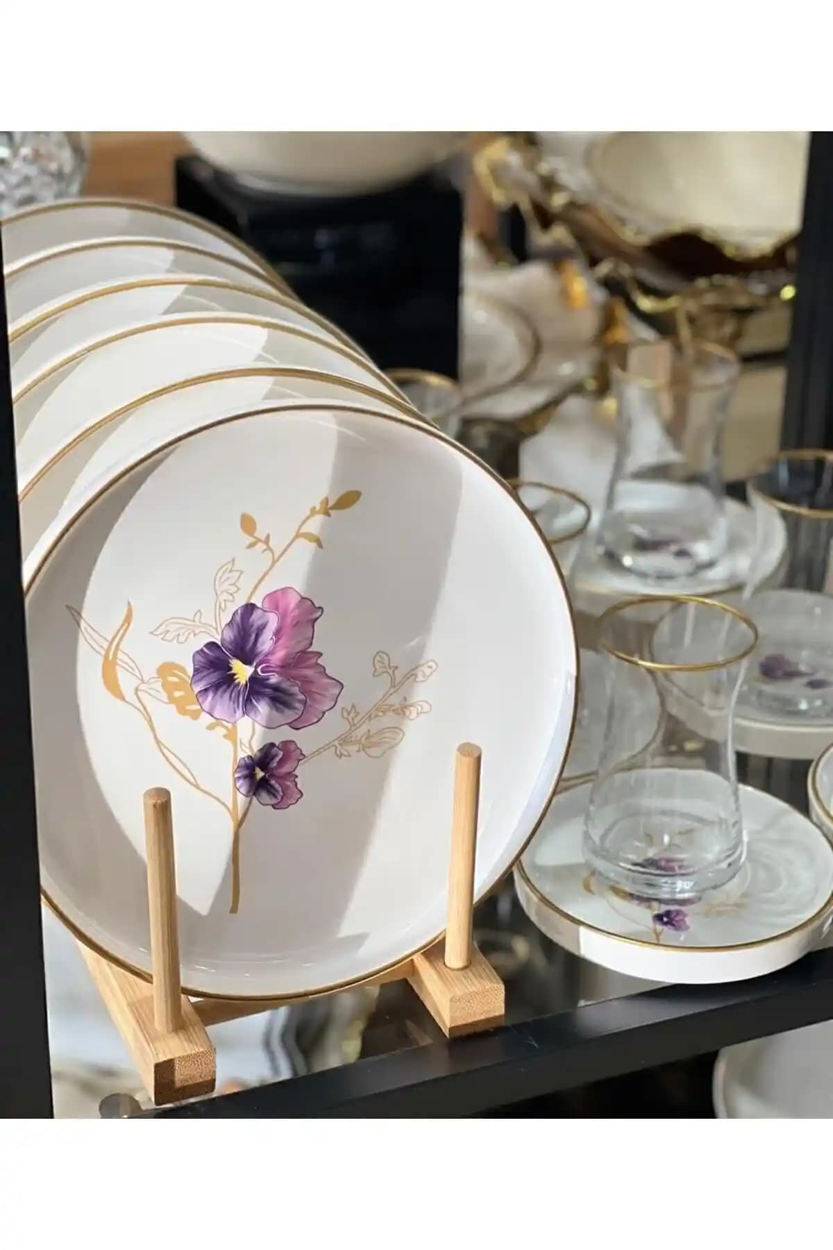 Onedekor 18 Parça Defne Pasta Çay Saati Takımı Estetik ve Fonksiyonel Tasarım