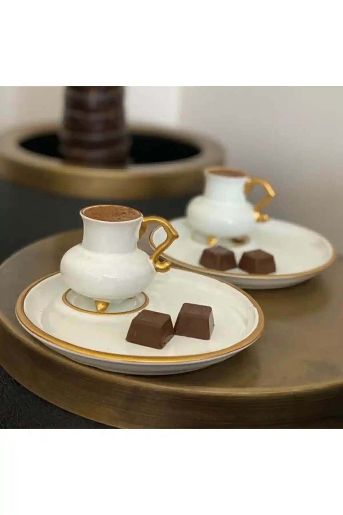 Onedekor 6'lı Şah Kahve Fincanı Seti Modern ve Şık Tasarım ile Günlük Kullanım İçin Uygun