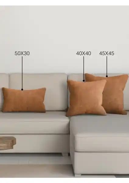 Perle Home Daily Series Antik Renk Kırlent Yastık Kılıfı Şık ve Dayanıklı Dekorasyon Ürünü