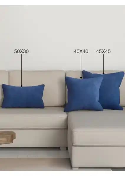 Perle Home Safir Renkli Günlük Kırlent Kılıfı Modern ve Dayanıklı Tasarım