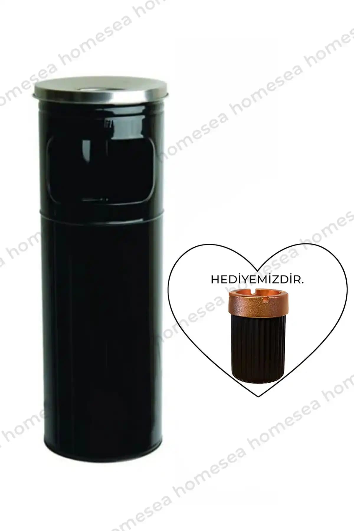 Pink Cat Kitchen Paslanmaz Çöp Kutusu ve Sigara Küllüğü Modern ve Dayanıklı Tasarım