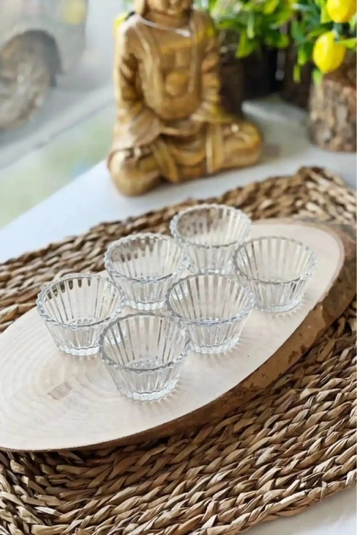 Rayan Sadaf 6'lı Lokumluk ve Reçellik Seti Modern ve Şık Tasarımıyla Mutfak Dekorasyonunuza Zarif Dokunuş