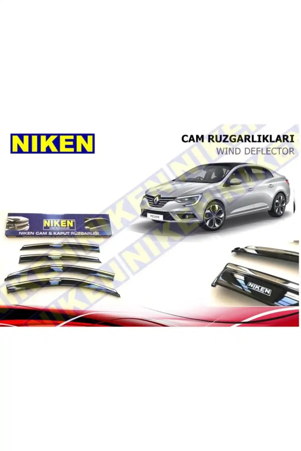Renault Megane 4 Sedan İçin Kromlu Cam Rüzgarlığı Yüksek Kalite ve Estetik Çözüm