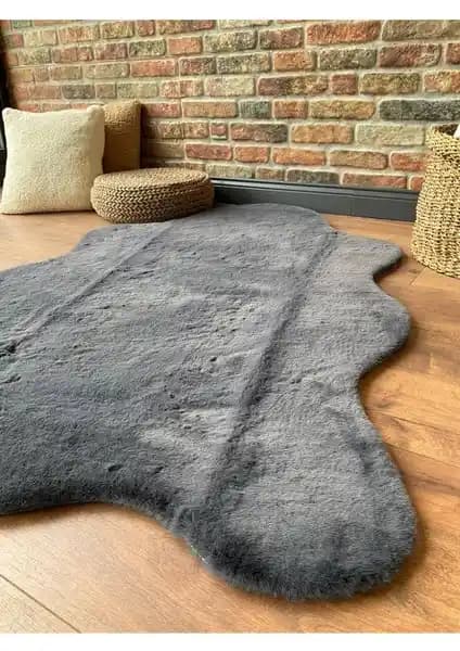 Saraz Tavşan Tüyü Post Peluş Halı Modern ve Şık Dekorasyon İçin Uygun