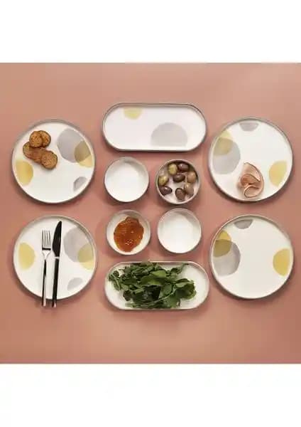 Schafer Sunny 4 Kişilik Kahvaltı Takımı Modern ve Renkli Seramik Seti