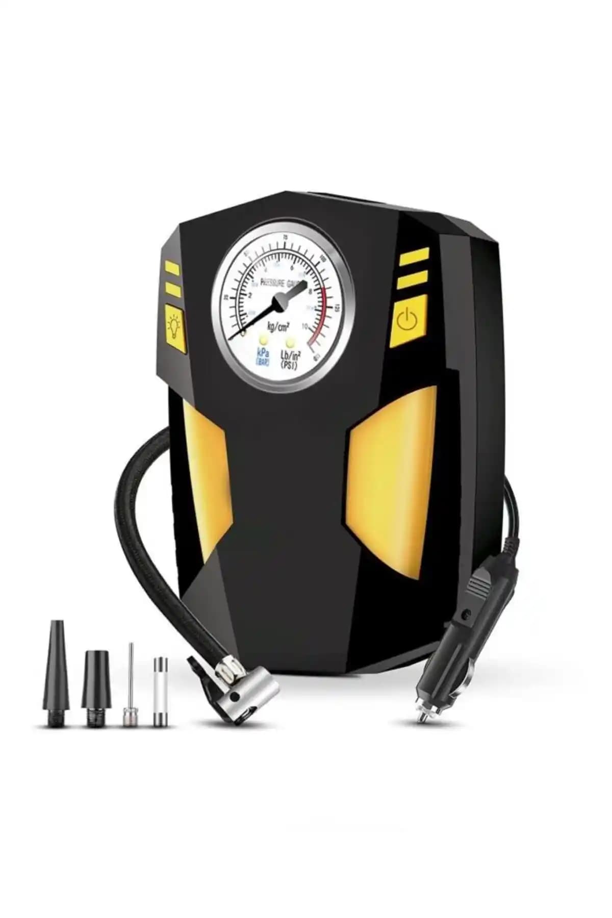 Schulzz Analog Basınç Göstergeli Otomobil Lastik Şişirme Pompası Güçlü ve Hassas Performans