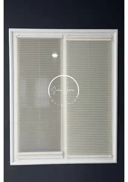 Serin Home Collection Gece Gündüz Katlanabilir Krem Perde Modern ve Çok Yönlü Kullanım İçin Uygun