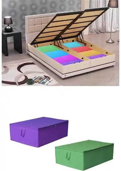 Serstil 2 Adet Baza ve Çekyat Tipi Hurçlar ile Evde Düzen ve Koruma Çözümü