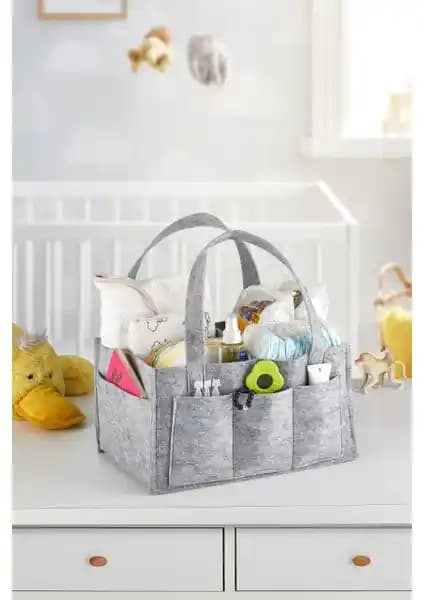 Serstil Keçe Anne Bebek Bakım Çantası: Dayanıklı ve Pratik Organizer Özellikleri