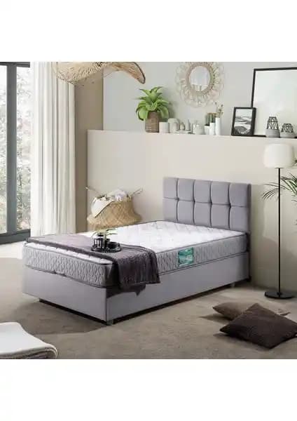 Setay Berlin Tek Kişilik Baza Başlık Comfort Yatak Seti Açık Gri Modern Tasarım ve Fonksiyonellik