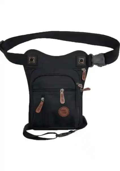 Seventeen Siyah Motosiklet Motorcu Bacak Çantası: Dayanıklı ve Çok Bölmeli Su Geçirmez Tasarım