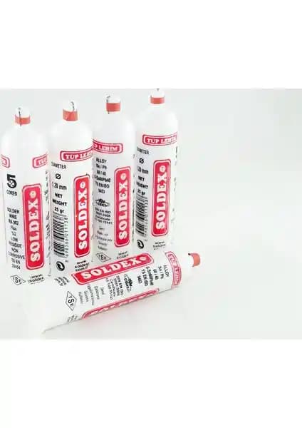 Soldex 1.2 mm Tüp Lehime Teli Sn60 Pb40 Güvenilir ve Yüksek Kalite Elektronik Lehim Malzemesi