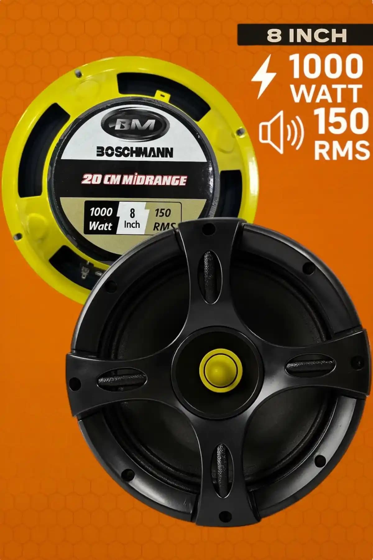 Sunask Boschmann 1000 Watt 150 RMS 20 Cm Midrange Oto Hoparlörleri Güç ve Ses Kalitesinde Yeni Dönem