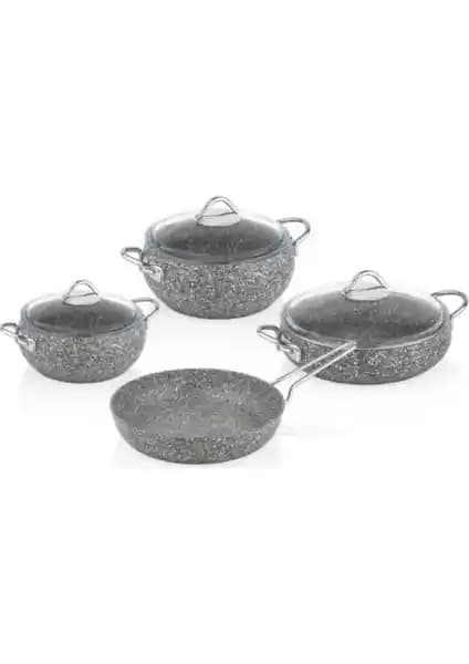 Taç Luna 7 Parça Döküm Granit Tencere Seti: Dayanıklı ve Şık Mutfak Arkadaşı
