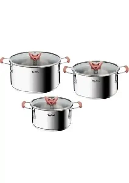 Tefal Optispace Çelik Tencere Seti: Modern ve Alan Tasarrufu Sağlayan Mutfak Çözümü