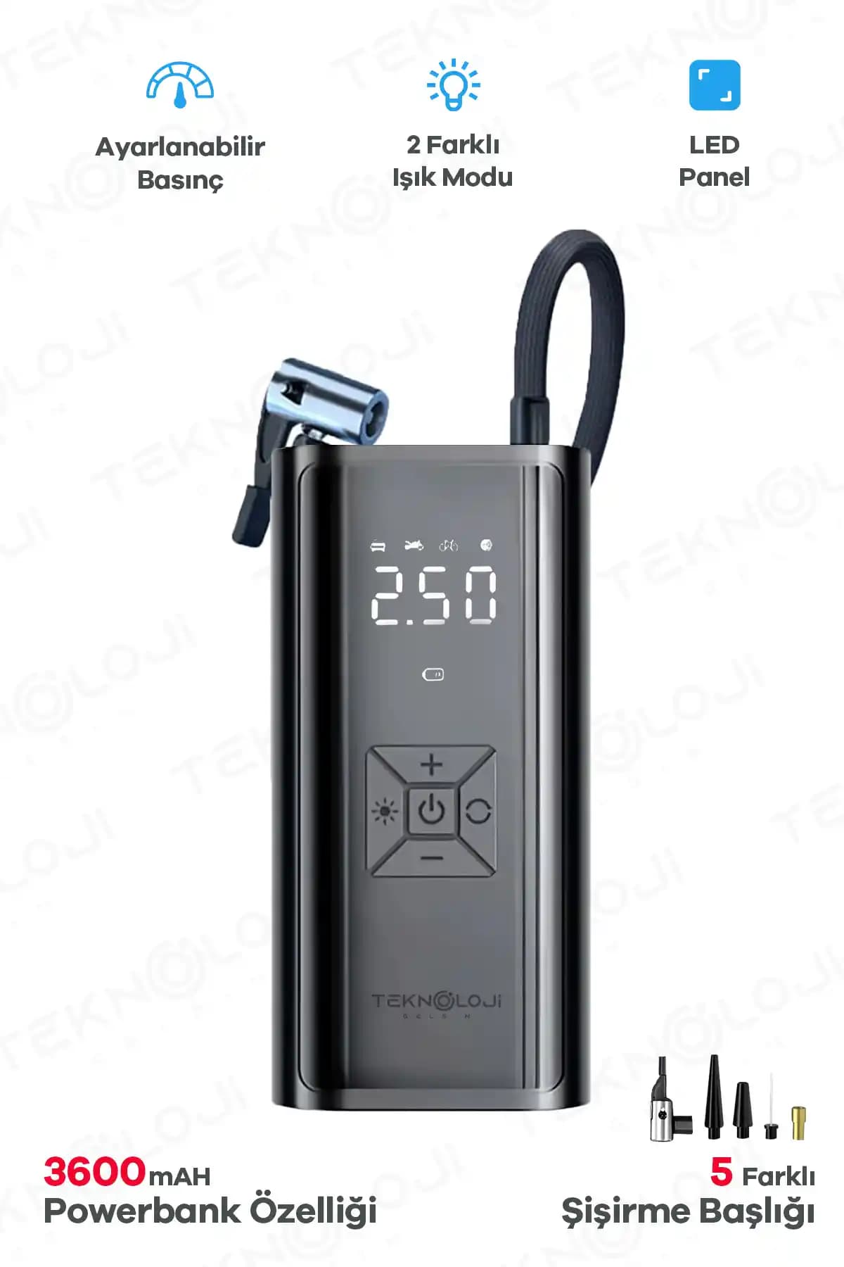 Teknoloji Gelsin Oto Kompresör: Taşınabilir ve Çok Yönlü Hava Şişirme Cihazı