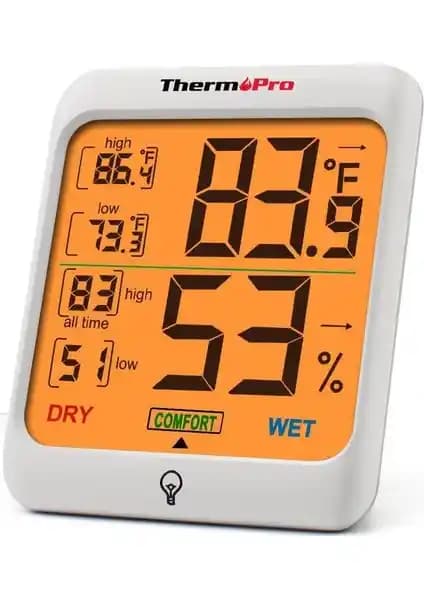 ThermoPro TP53 İç Mekan Dijital Sıcaklık ve Nem Ölçer Ev ve Ofis Konforunu Artırır
