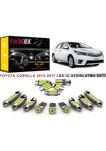 Toyota Corolla 2013-2017 İç Aydınlatma LED Ampul Seti Yüksek Parlaklık ve Güçlü Performans