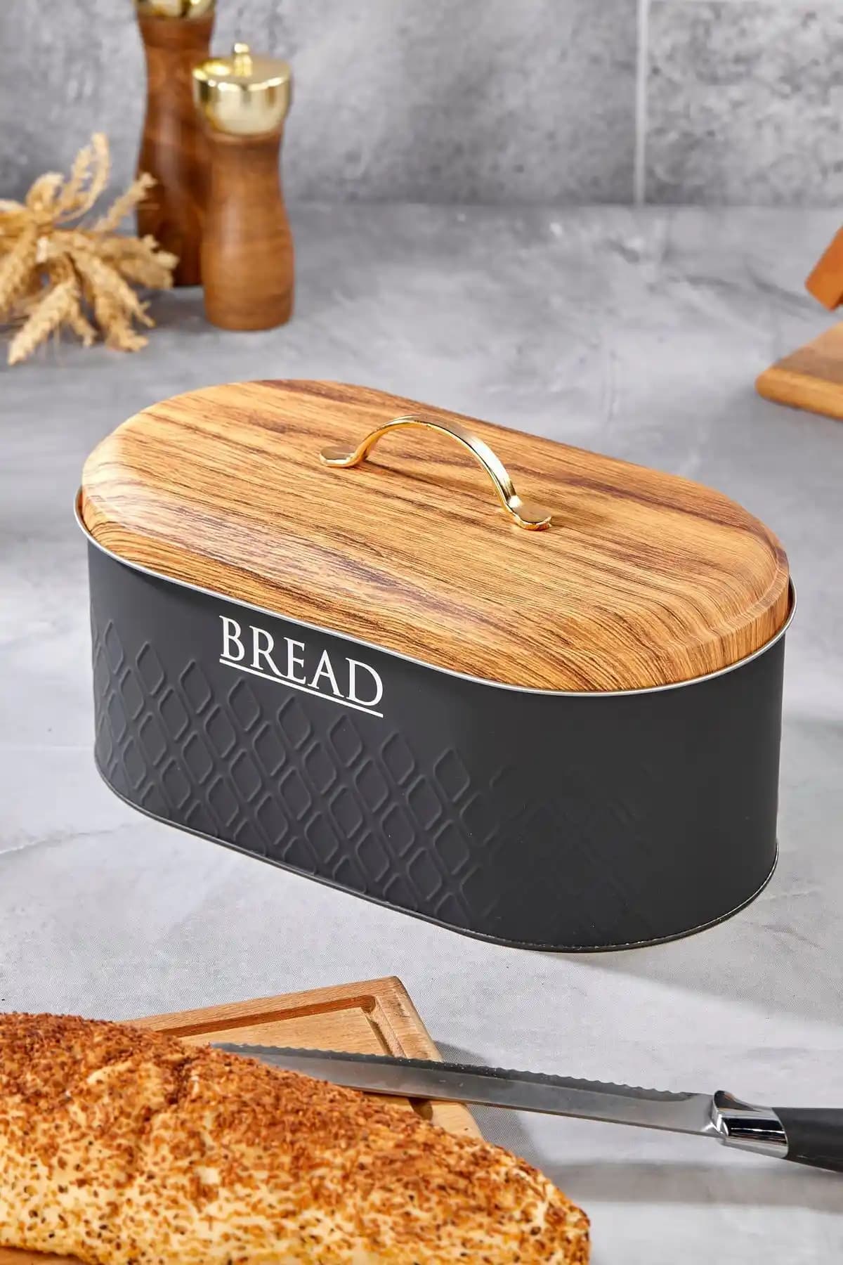 UCR HOME Yeni Desen Detaylı Metal Ekmeklik Modern ve Şık Tasarım Özellikleri