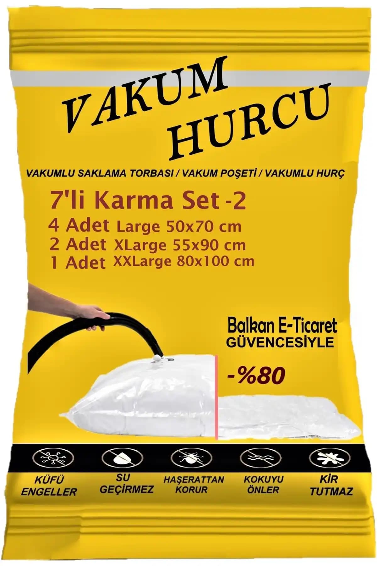 Vakum Hurcu 7'li Karma Set: Pratik ve Güvenilir Saklama Çözümü Türkiye Menşei
