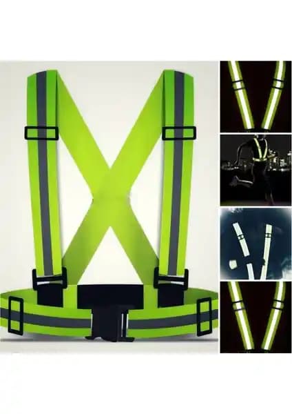 Vi Caro Reflektörlü Yelek Güvenli Sürüş İçin Taşınabilir ve Ayarlanabilir Tasarım