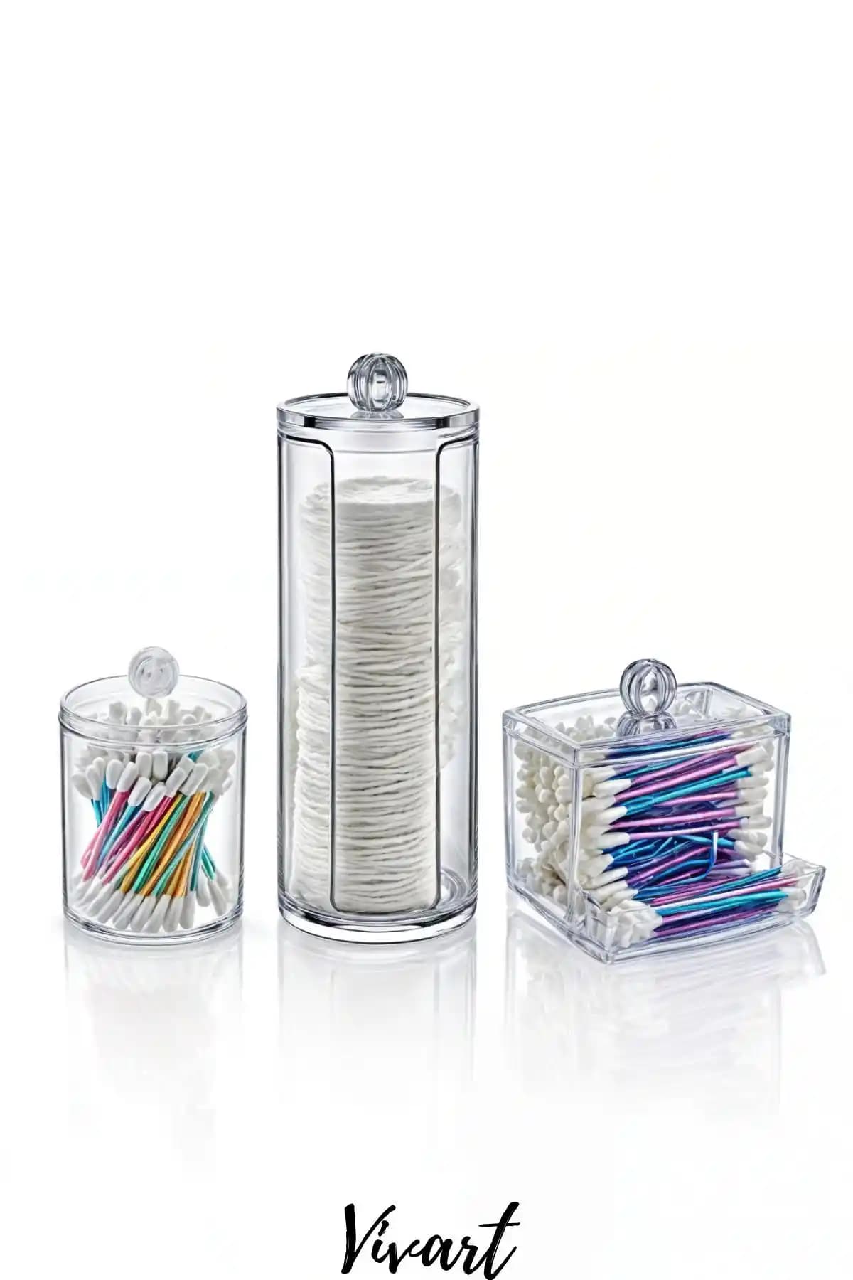 Vivart 3 Lü Kapaklı Makyaj Organizeri: Şık ve Fonksiyonel Depolama Çözümü