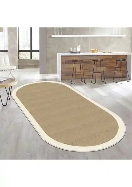 West Home Makinede Yıkanabilir Kaymaz Tabanlı Oval Salon Halısı ve Yolluk Ürünü