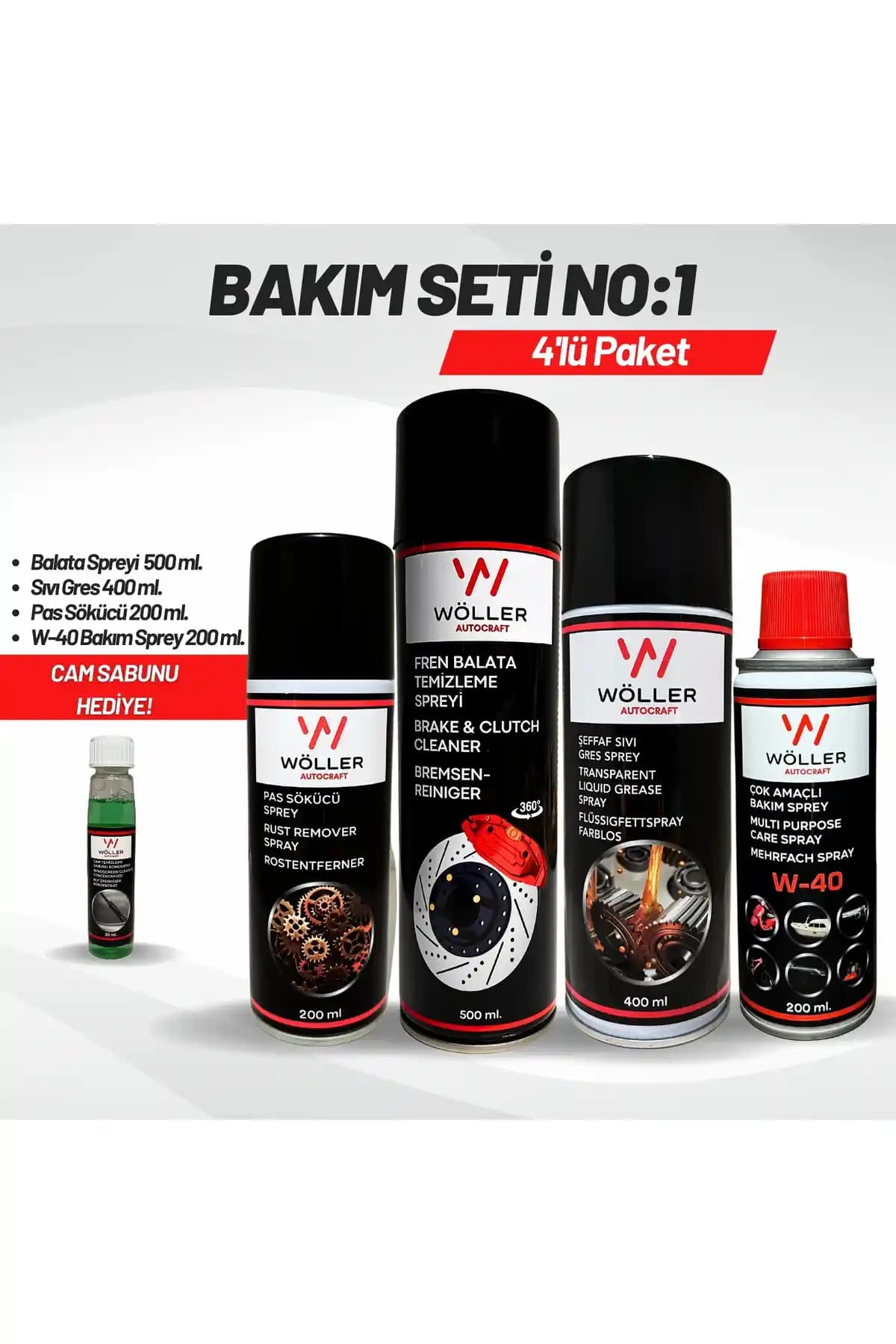 Wöller Bakım Seti No1 ile Otomobil Bakımında Güçlü ve Güvenilir Çözüm