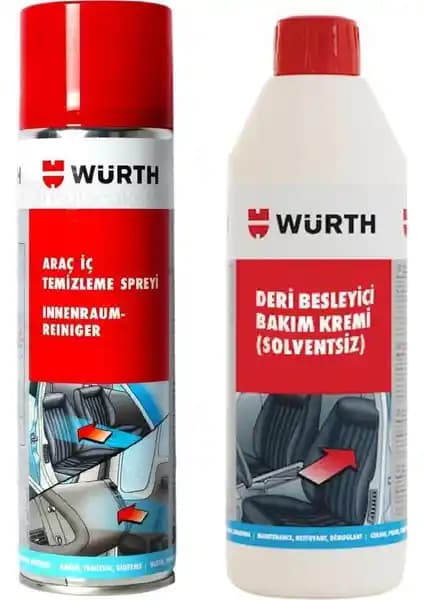 Würth Deri Bakım Ürünleri ve Araç İçi Temizleme Spreyi: Etkili Çözümler