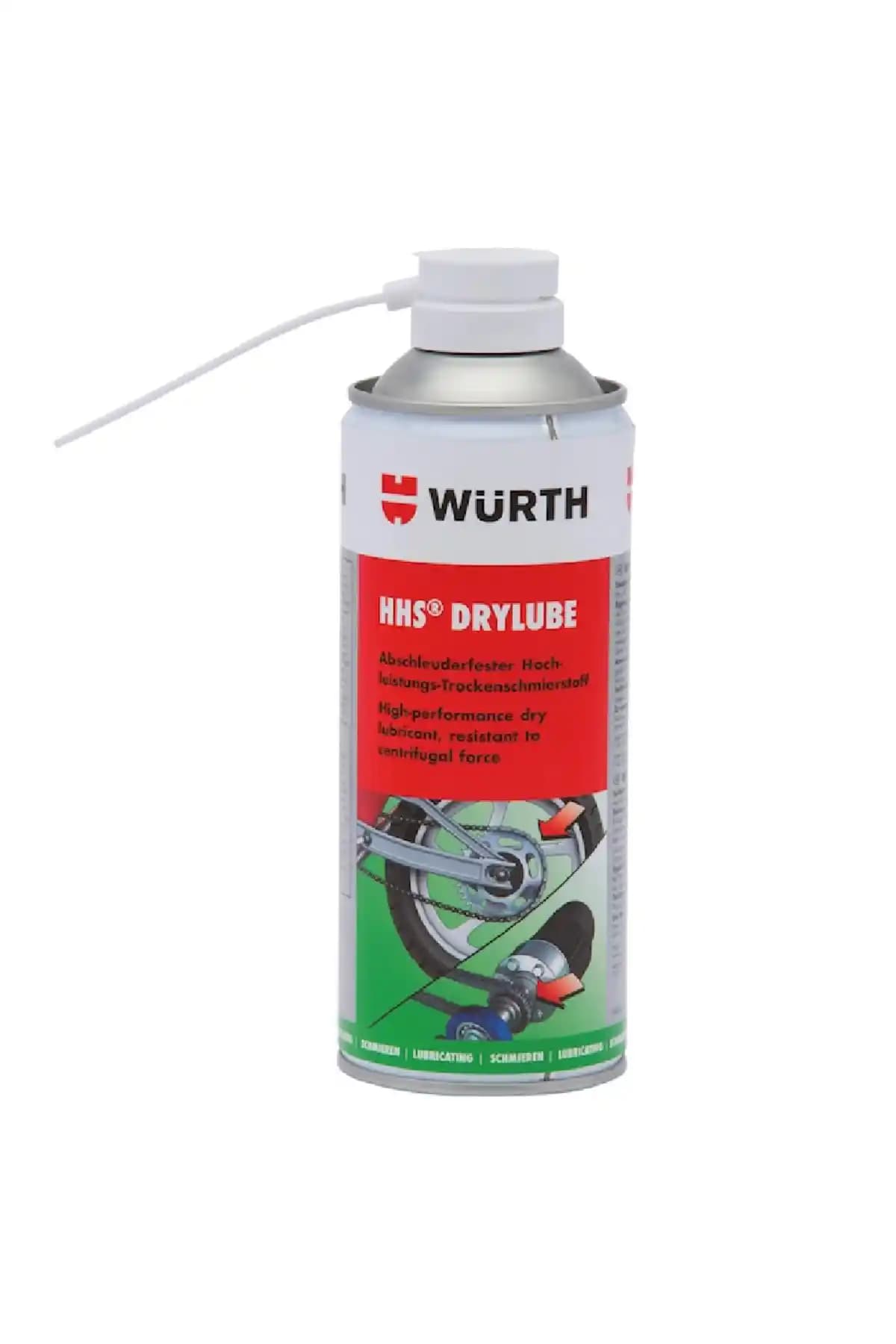 Würth HHS Drylube Motosiklet Kuru Zincir Yağlama Spreyi Performans ve Koruma Çözümü