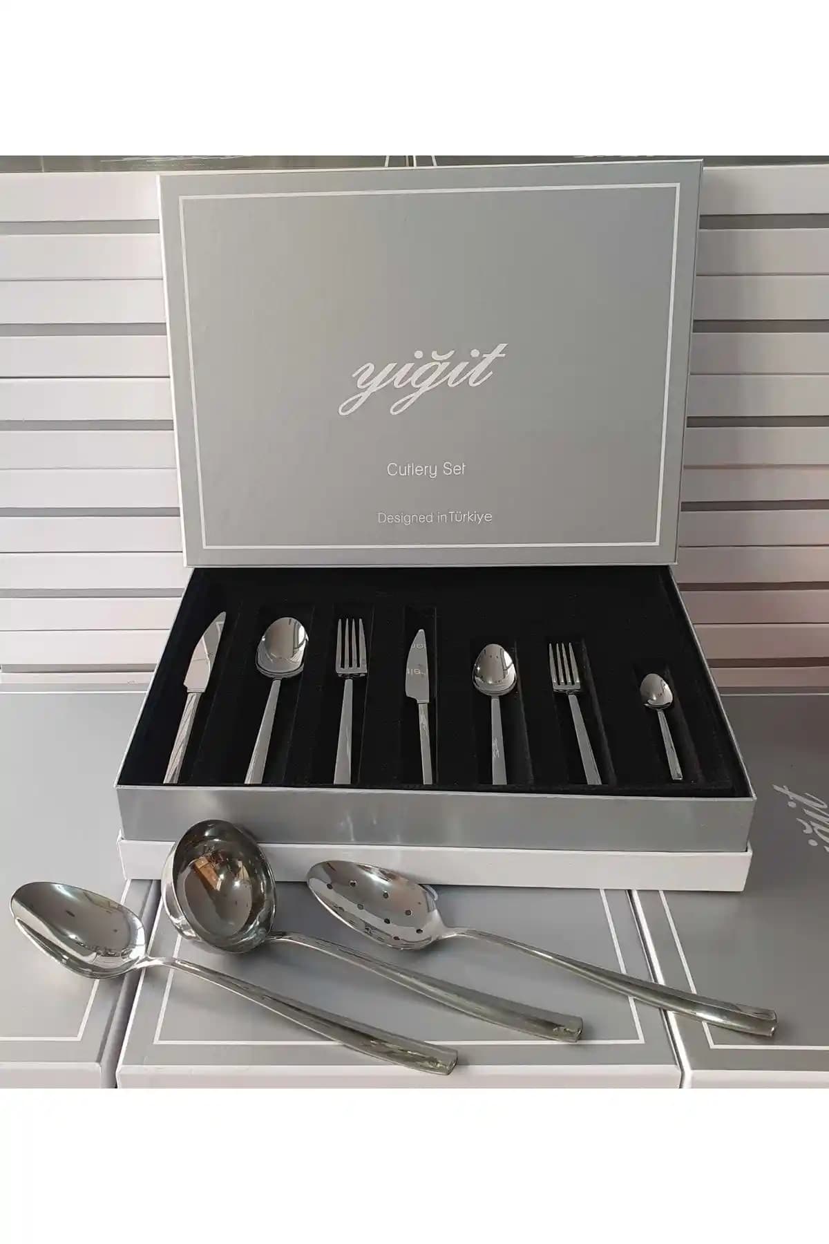 Yiğit 87 Parça Zümrüt Paslanmaz Çelik Mutfak Seti 12 Kişilik ve Hediyelik Tasarım