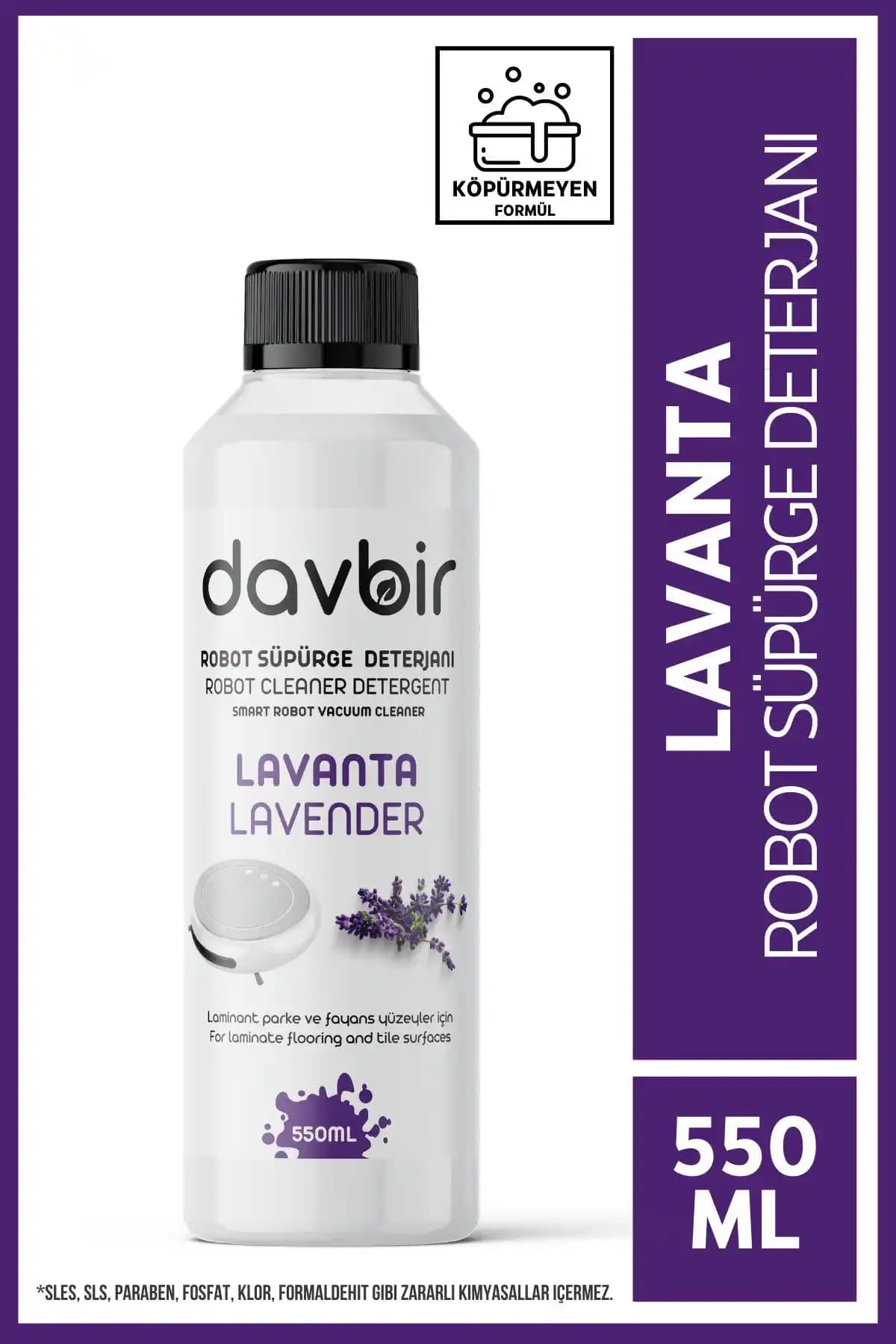 Davbir Lavanta Kokulu Akıllı Robot Süpürge Deterjanı: Doğal ve Etkili Temizlik Çözümü