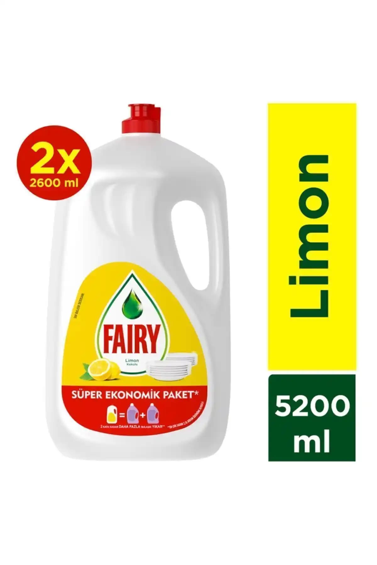 Fairy 5200 ml Organik Bulaşık Deterjanı - Güçlü Temizlik ve Çevre Dostu Çözüm