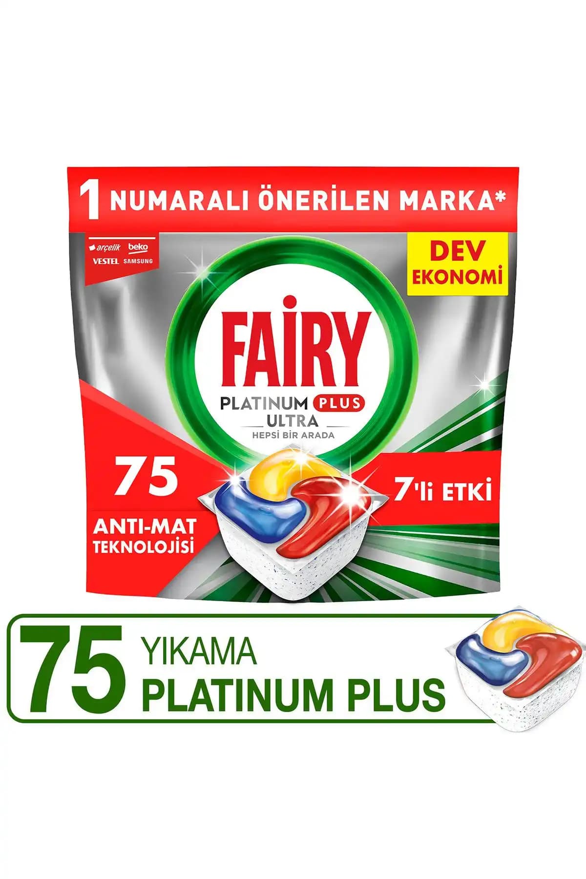Fairy Platinum Plus 100 Yıkama ve 75 Li Bulaşık Makinesi Tableti Karşılaştırması 2