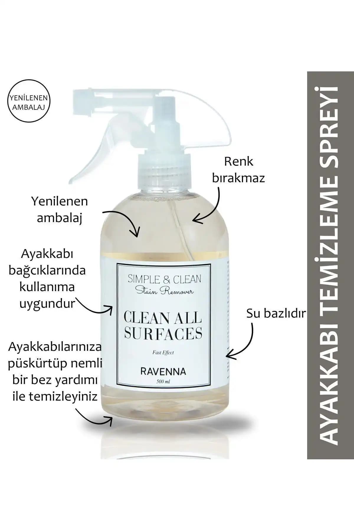 RAVENNA ve Turkishcare Ayakkabı ve Kumaş Temizleme Spreyleri Karşılaştırması 1