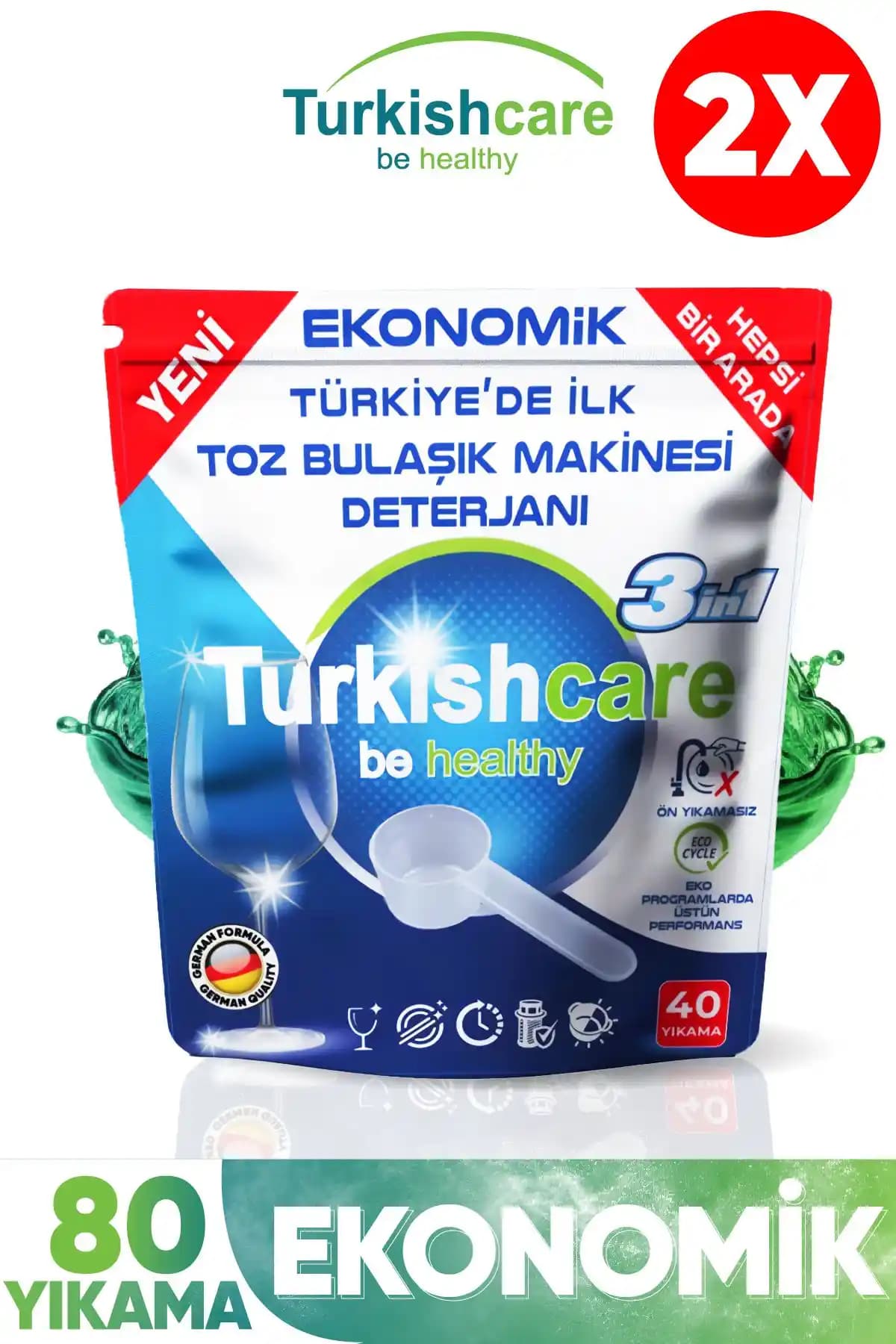 Turkishcare Ekonomik Hepsi Bir Arada Bulaşık Makinesi Toz Deterjanı Karşılaştırması